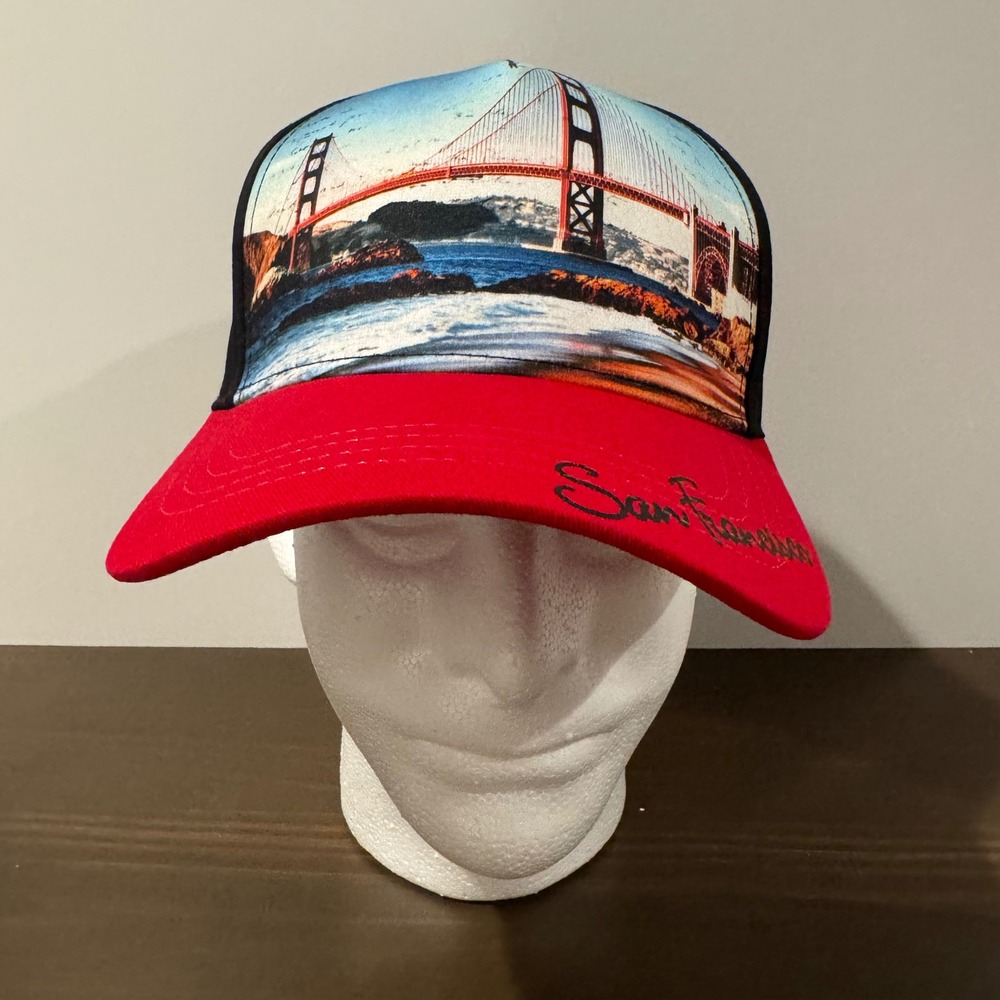 Vintage Robin Ruth San Francisco Golden‎ Gate Bridge Hat Photo Print OSFA